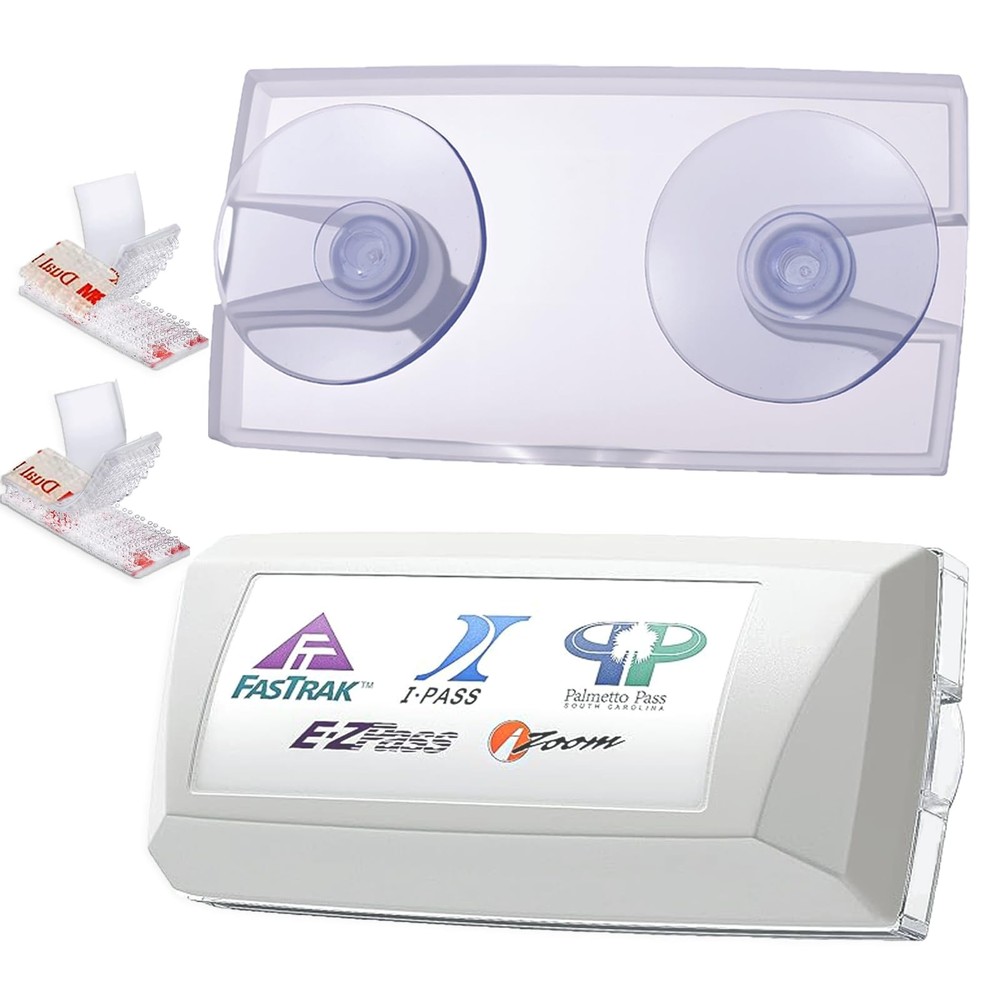 EZ Pass Holder for Windshield,EZ Pass Holder with Strong Suction Cups & 4pcs ...