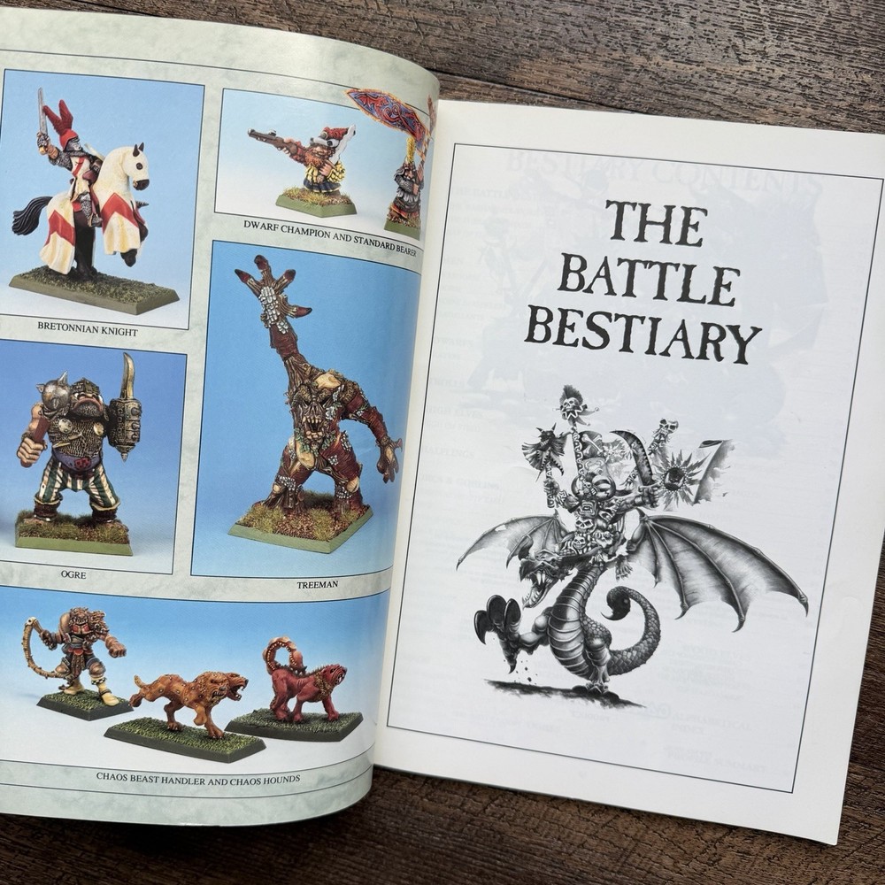 Warhammer Battle Bestiary Rick Priestley 1992 Games Workshop Paperback