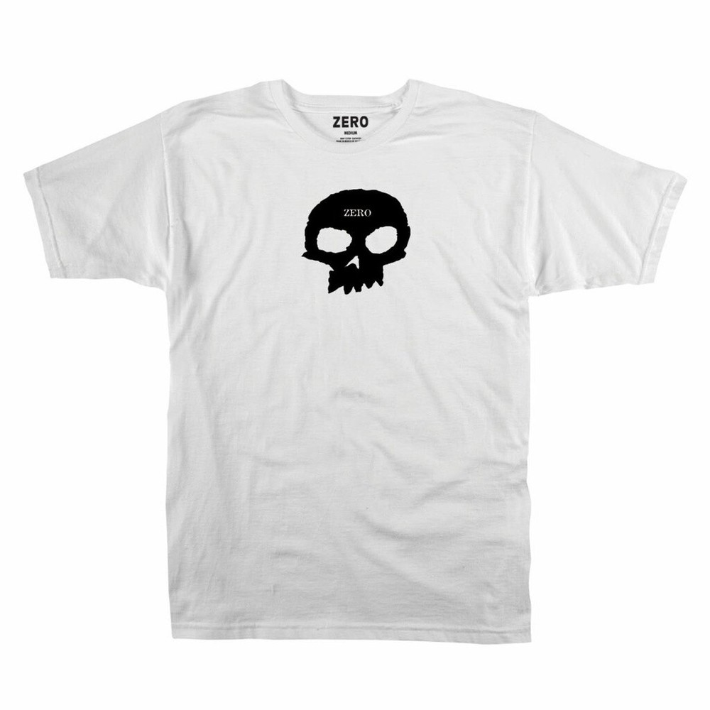 ZERO Skateboards Single Skull Logo White T-Shirt