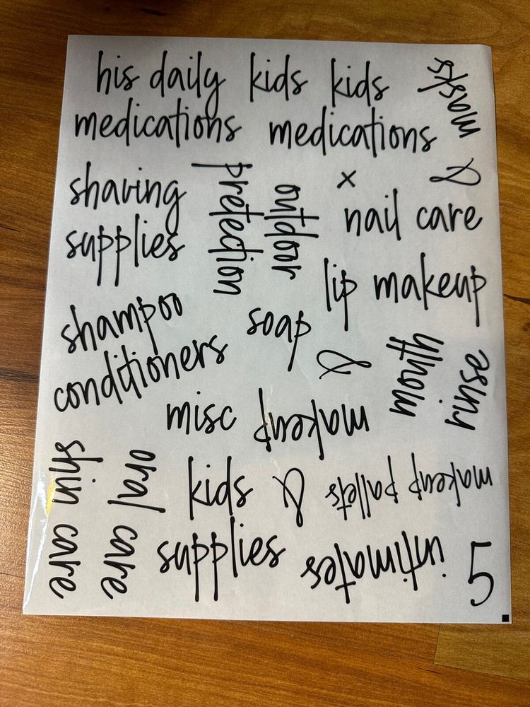 Bathroom and Beauty Script Labels Mega Set Minimalist Salon