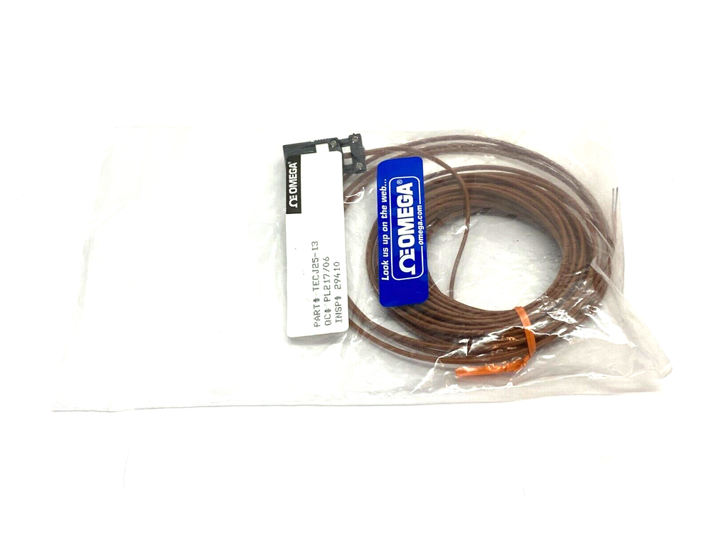 Omega TECJ25-13 Thermocouple Extension Cable Type J 2-Wire and Retractable Cable