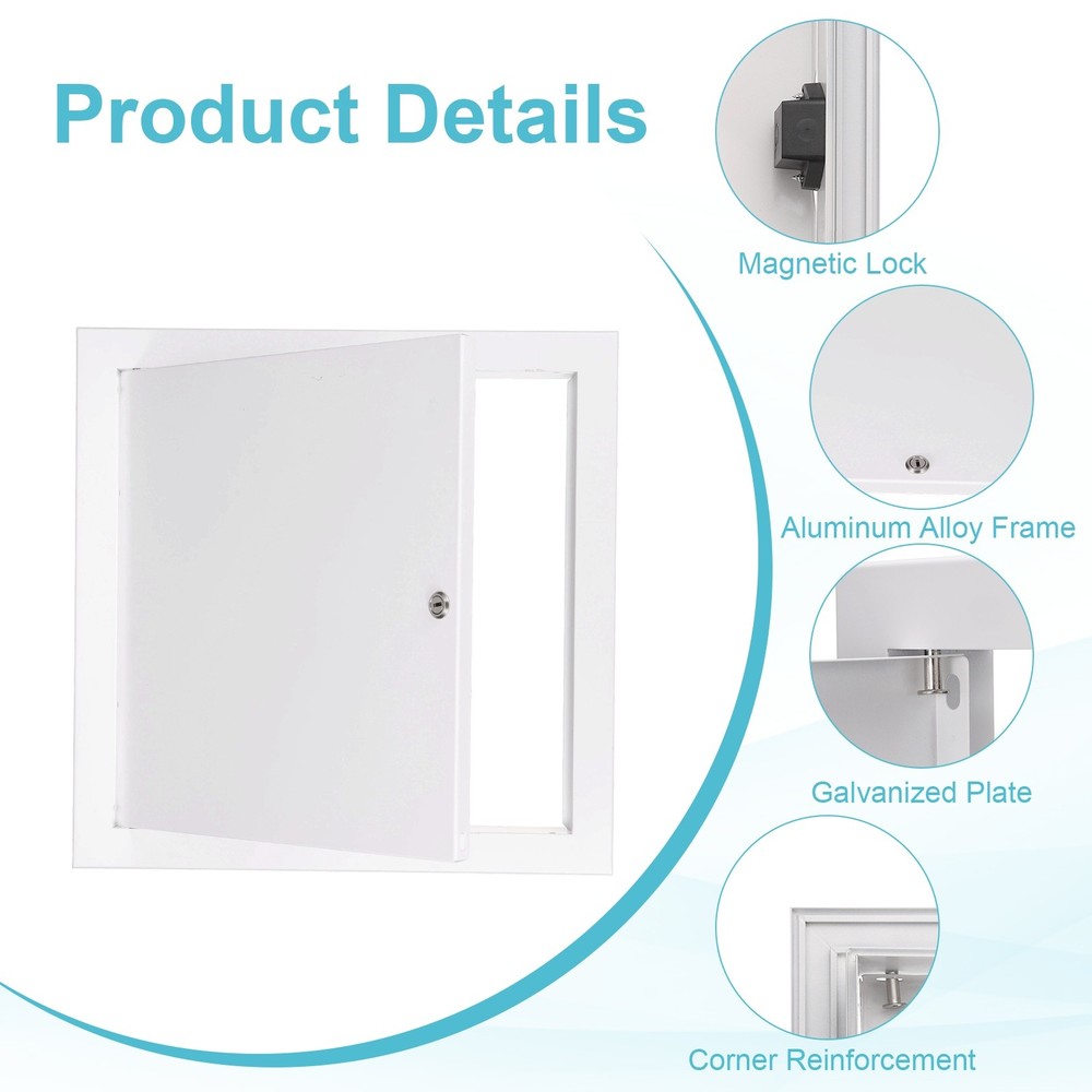 13"x13" Drywall Access Panel Wall Hole Cover Access Doors with Lock, White