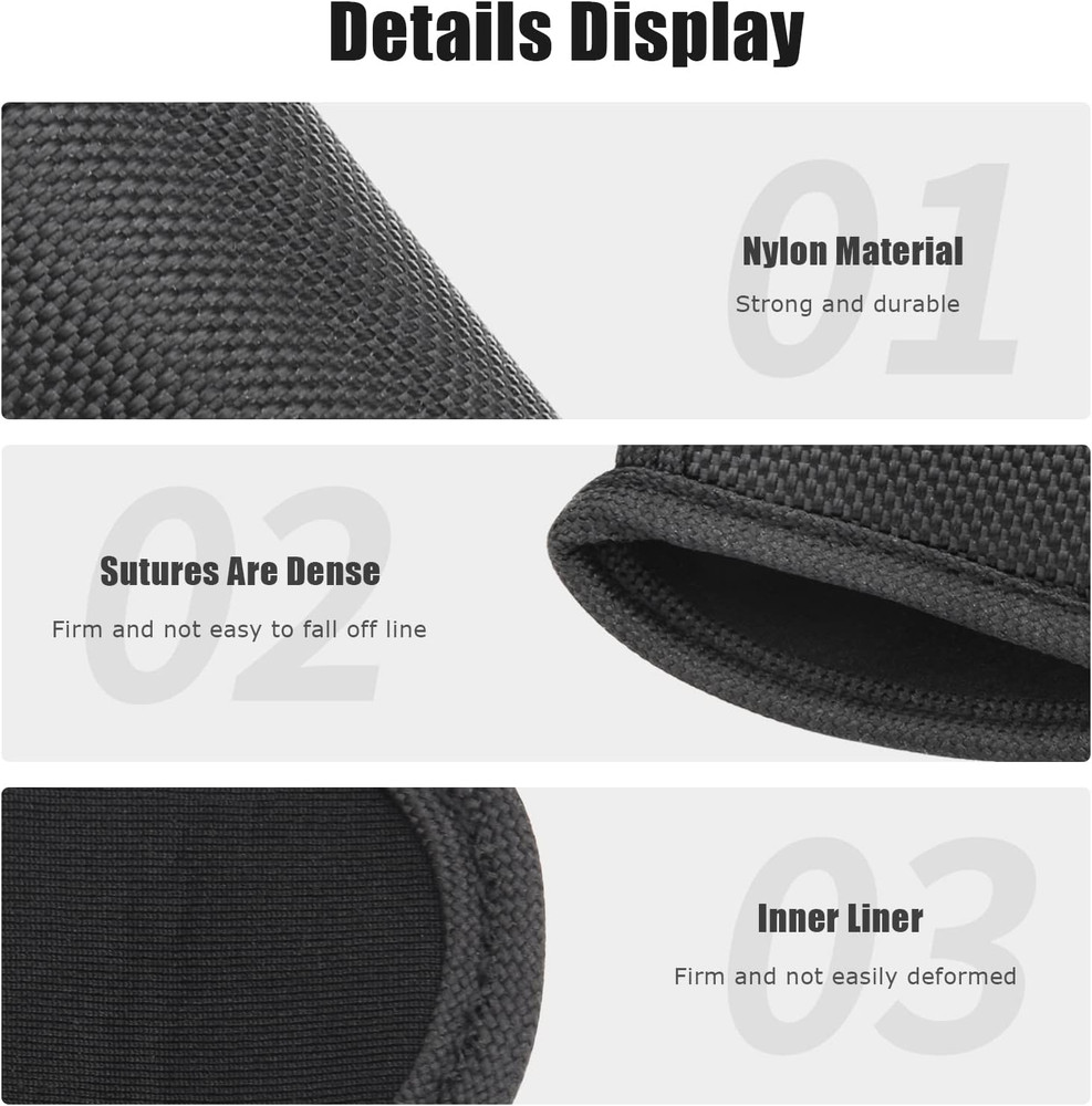 Flashlight Holster for Duty Belt Open Top D Cell Compact Light Holder Case Nylon