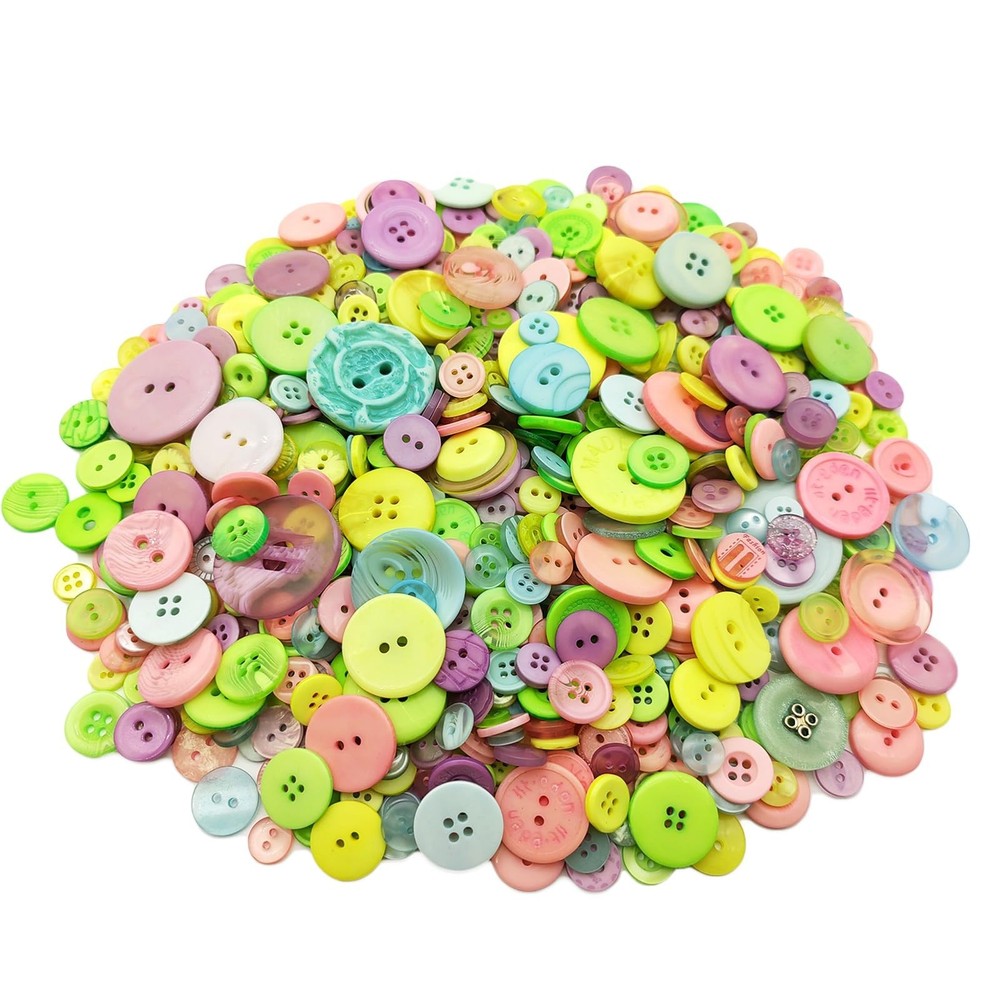 600-700Pcs Macaroon Buttons for Crafts Assorted Multicolor Craft Buttons Maca...