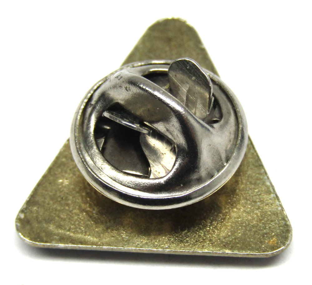 Vintage Space Shuttle Lapel Pin Blue Triangle Space Program Pinback With Case