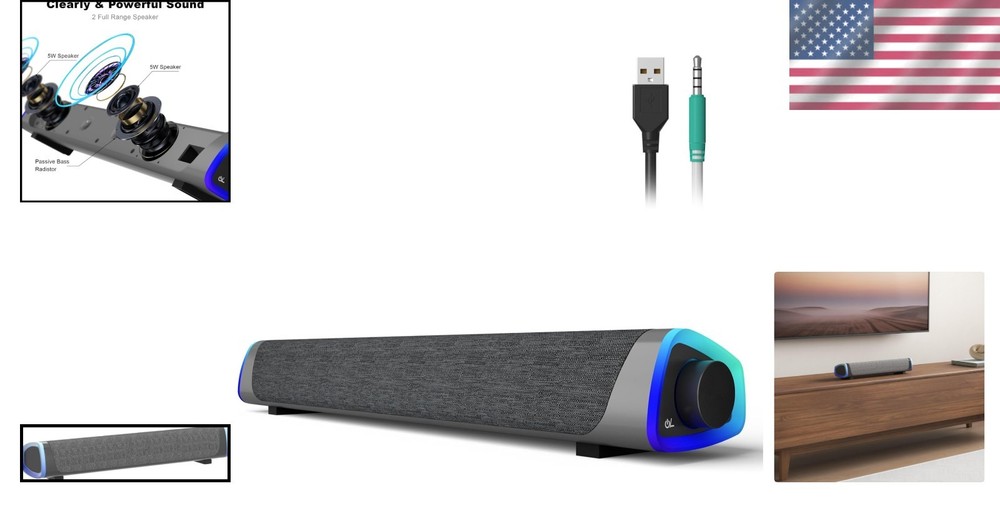 USB Powered Computer Speakers with Switch/