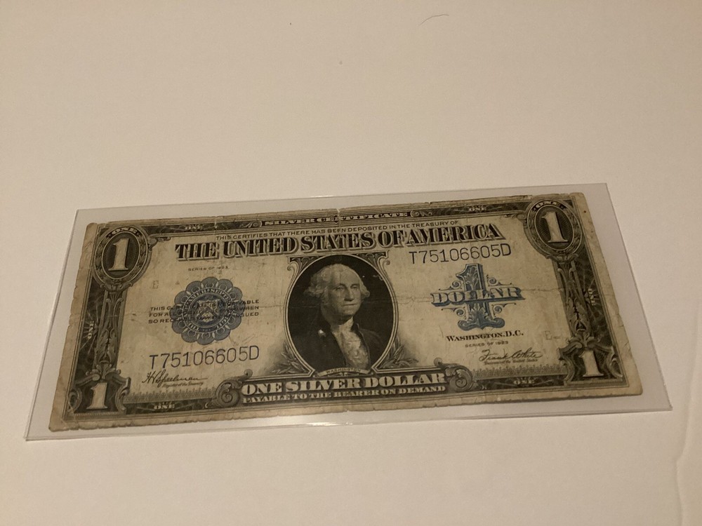 1923 $1 Silver Certificate Large Note Blue Seal Horse Blanket