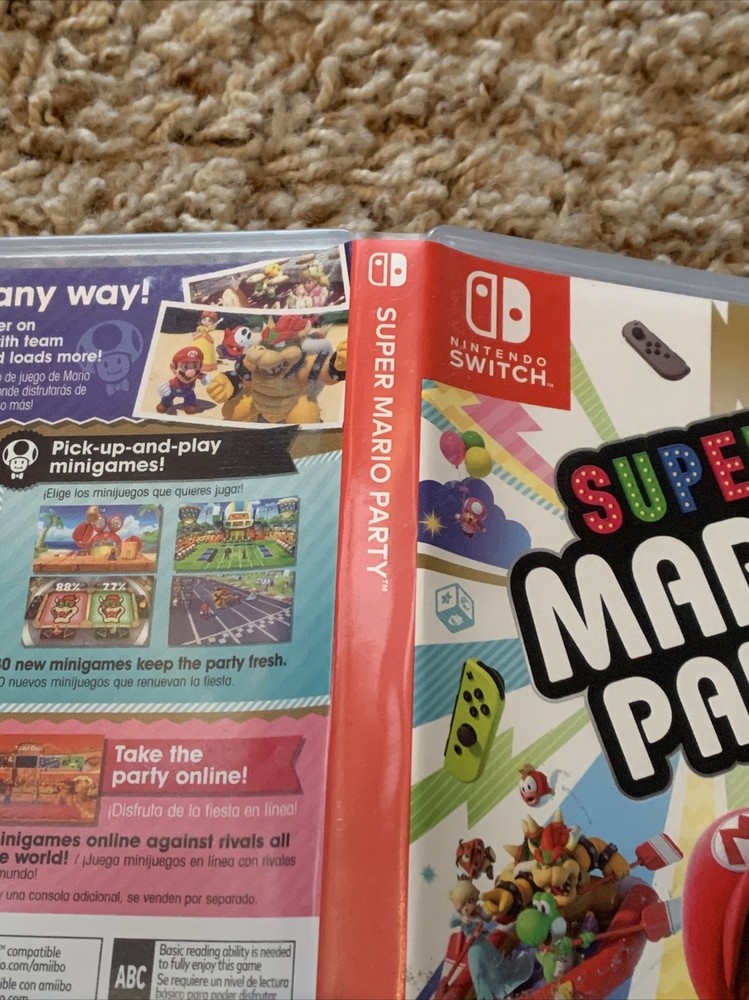 Empty Replacement Case & Artwork ONLY! Super Mario Party - Nintendo Switch