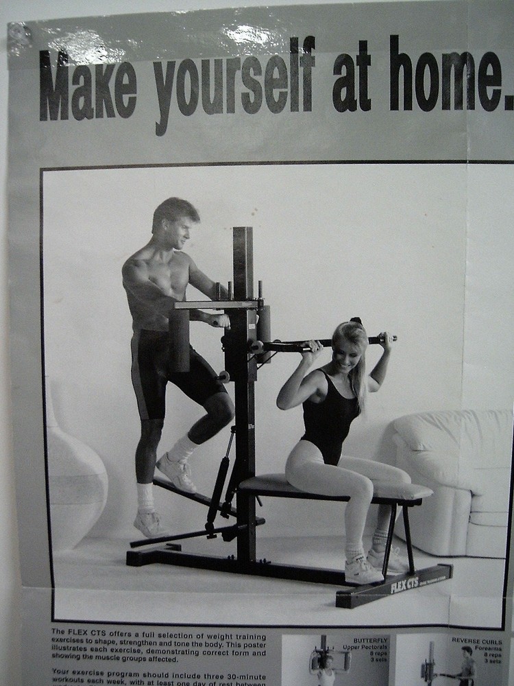 WESLO FLEX CTS CROSS TRAINING SYSTEM WORKOUT POSTER
