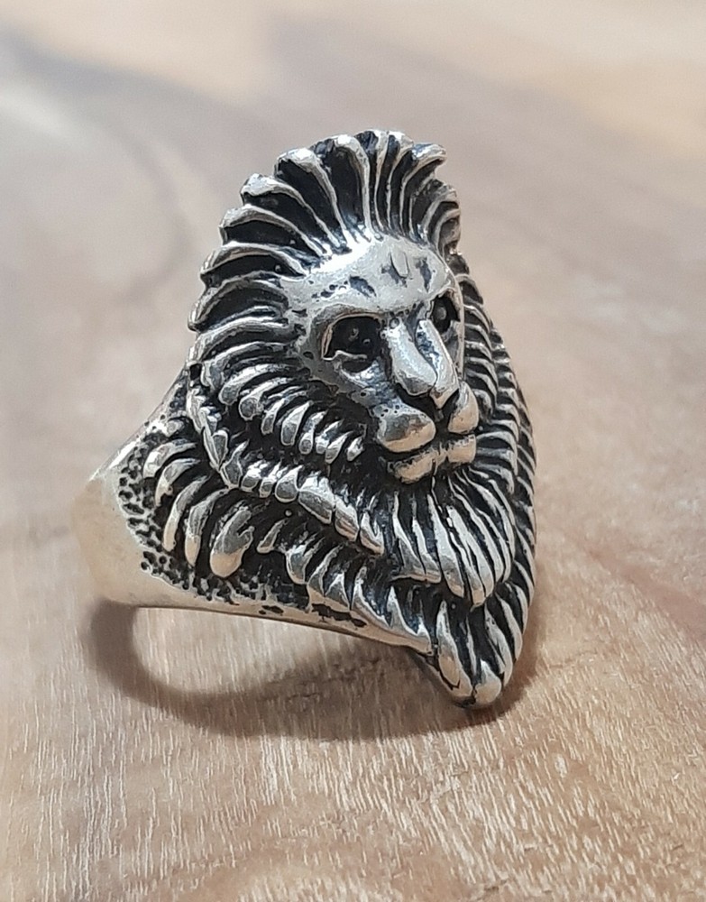 925 SILVER RING MAN SOLITAIRE SEAL LION