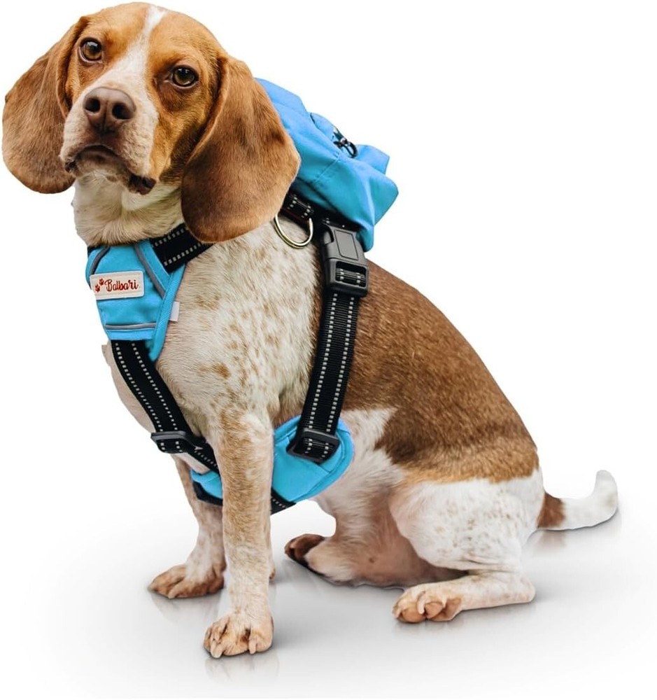 Balbari Dog Backpack Harness (Sky Blue, Medium) (Sky Blue, Medium)
