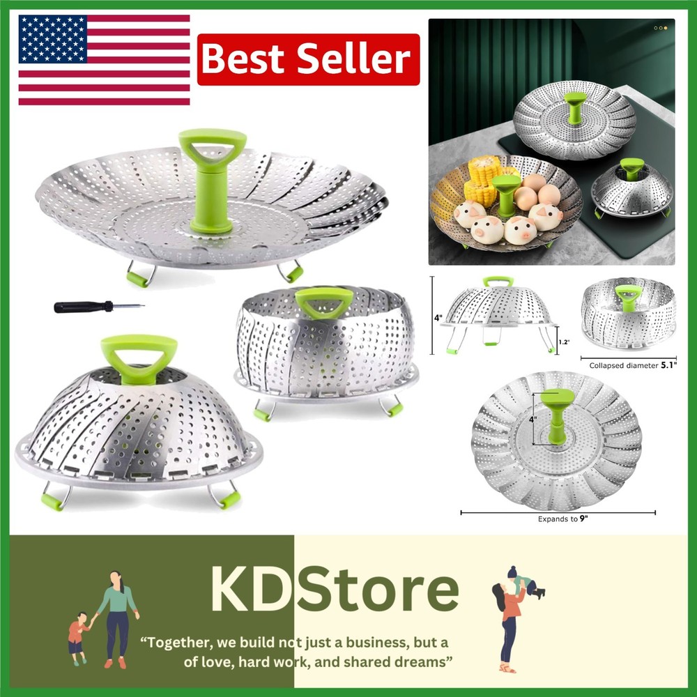 Adjustable Stainless Steel Vegetable Steamer Basket