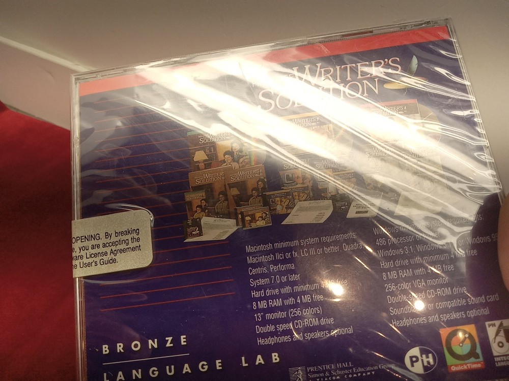 Prentice Hall Writer's Solution - Bronze Language Lab (CD-Rom) Brand New Sealed