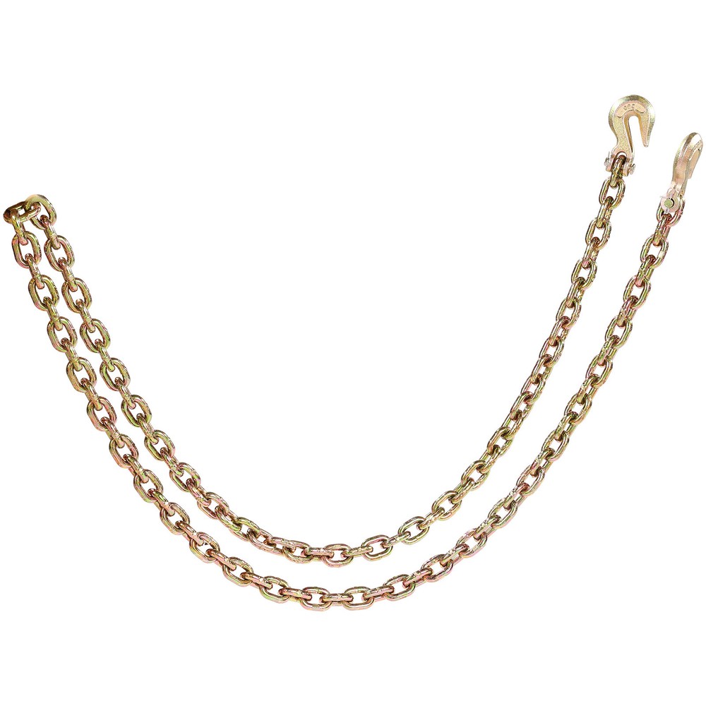 VEVOR Binder Chain G80 Tie Down Tow Chain with Hooks 3/8"x10' 2 Pack 7100 lbs