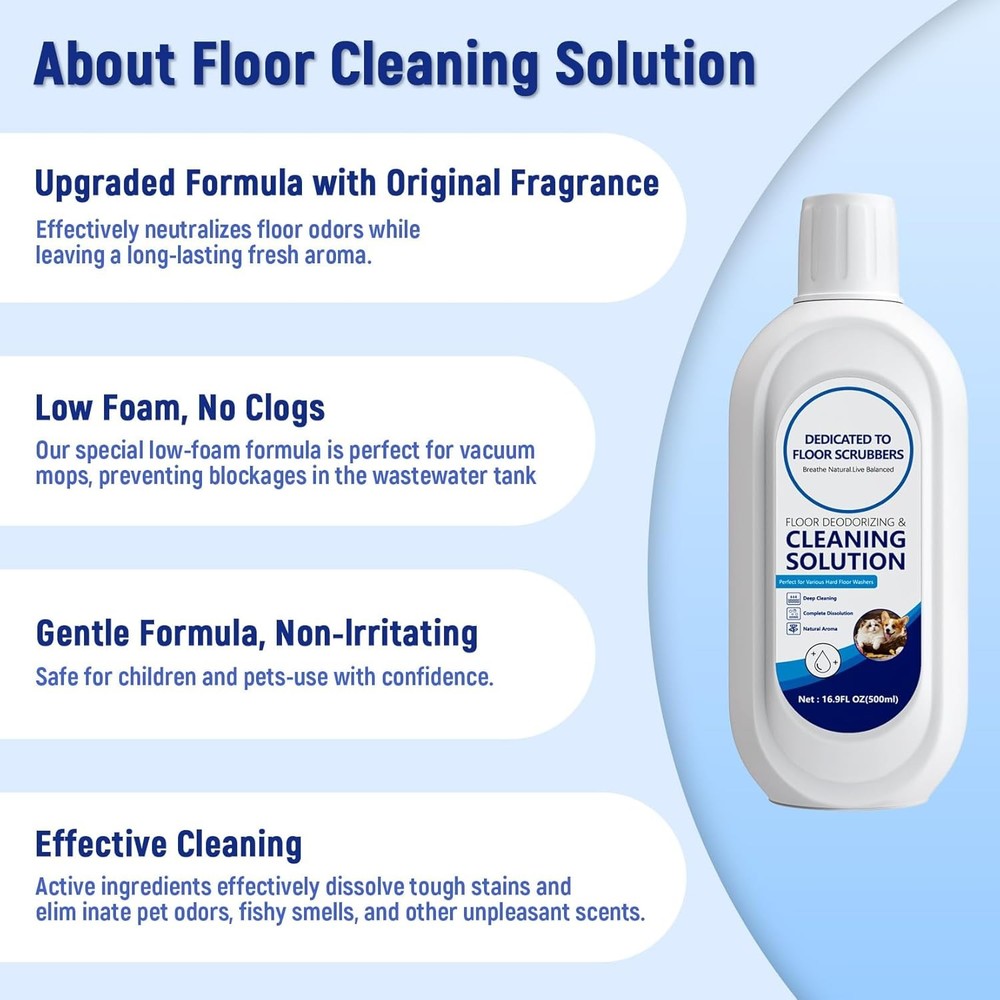 Multi-Surface Floor Cleaning Solution Compatible with Tineco iFLOOR 2/3/5 & FLOO