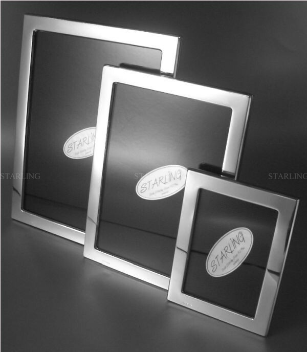 13x18 Photo Frame - Just Plain - Sterling Silver 925 - Frame Width 13 mm (V2)