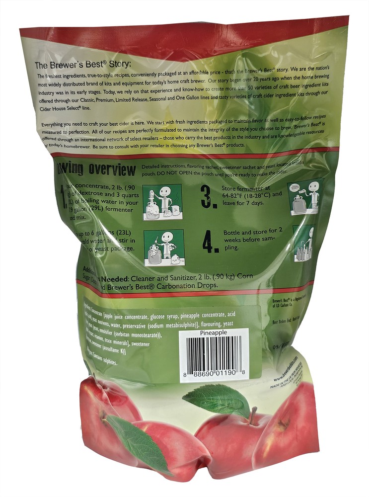 Gluten Free Cider House Select Pineapple Cider Making Kit