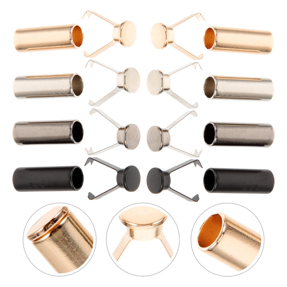 8 Pcs DIY Shoe Laces Tips Shoelace Head Screw Drawstring Replacement Ends Tips