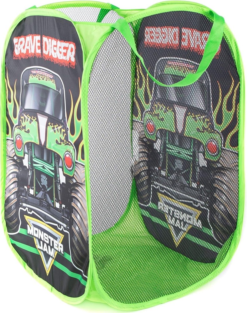 Monster Jam Grave Digger Laundry Hamper - Lightweight and Durable for Easy Use