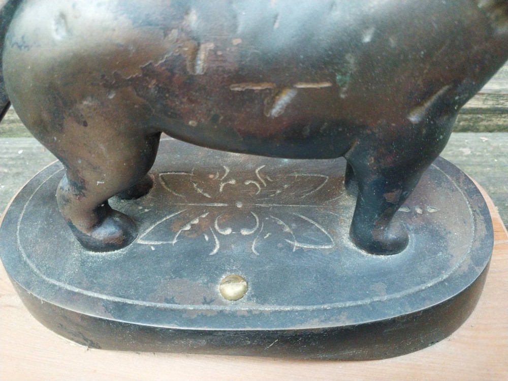 Antique Bronze Bulldog Nutcracker