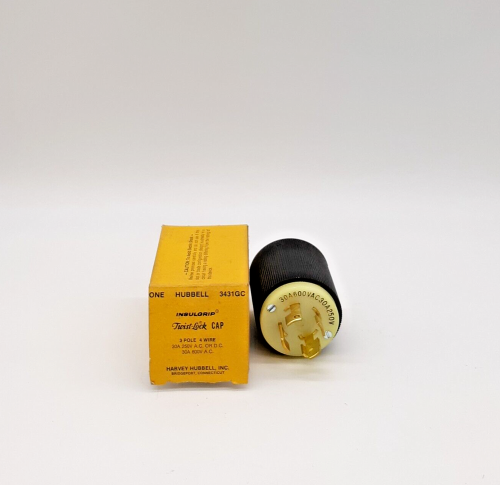 Hubbell 3431GC Insulgrip Twist-Lock Plug