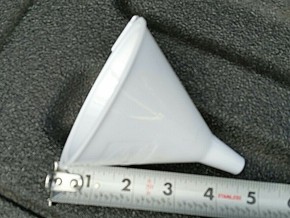 Pell Industrial 4" Funnel, General Purpose Plastic - CoreGear - White - 4 pc Lot