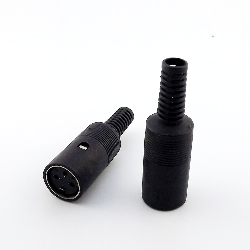 1pcs 3 PIN DIN Female Jack Cable Connector 3 Pin With Plastic Handle