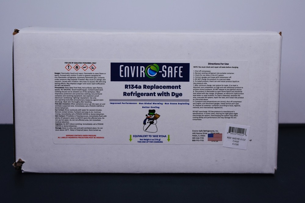 R134a Replacement Refrigerant with dye- CASE OF 12 CANS!