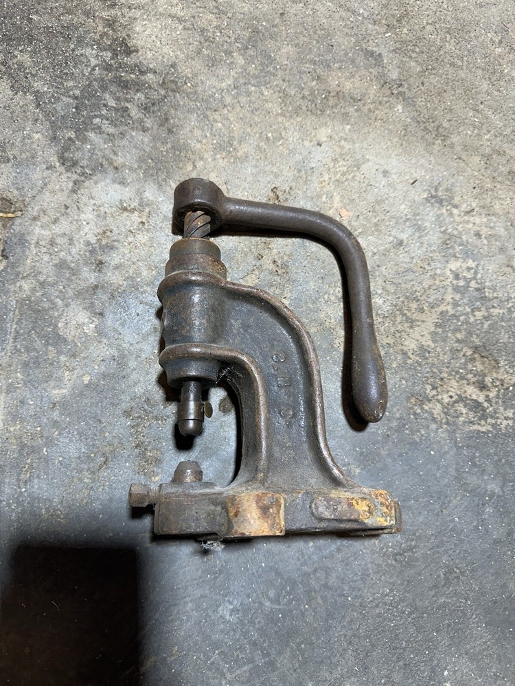 Vintage Manual Button Rivet Press 10”