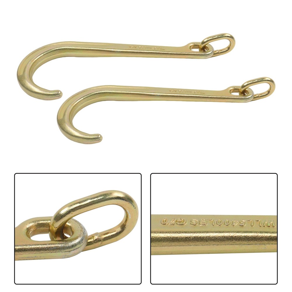 4 Pcs 15 Inch J Hook 5400 Lbs Working Load Limit Roll Back Clevis G70