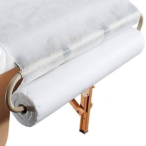 White Disposable Non-Woven Bed Cover ROLL Perforated Massage Table Sheets Wax...