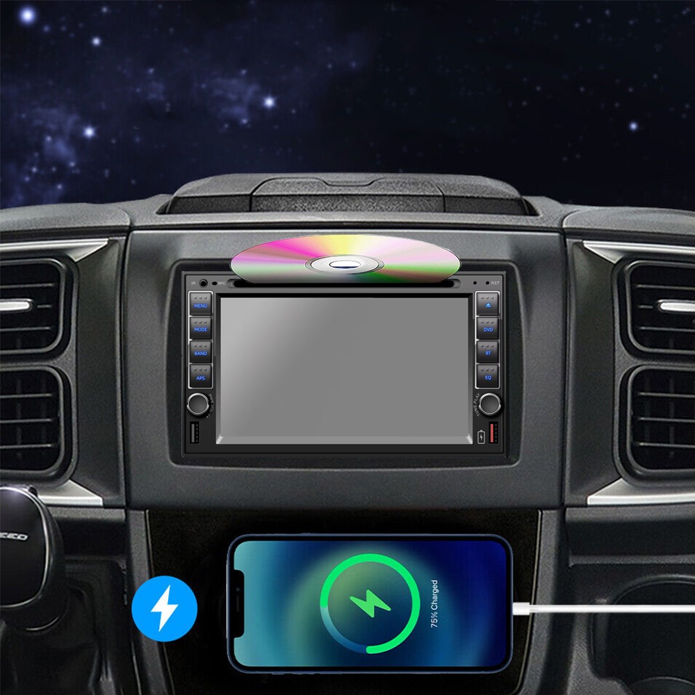 Touch Screen 6.2" 2 Din USB/SD/AUX Stereo Bluetooth Remote control DVD/CD Player