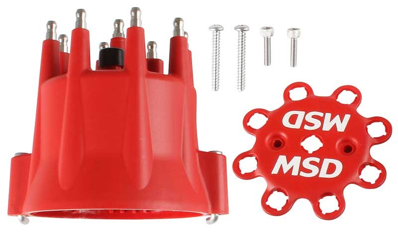 MSD; Distributor Cap; Chevy/Ford/Chrysler; V8; Red