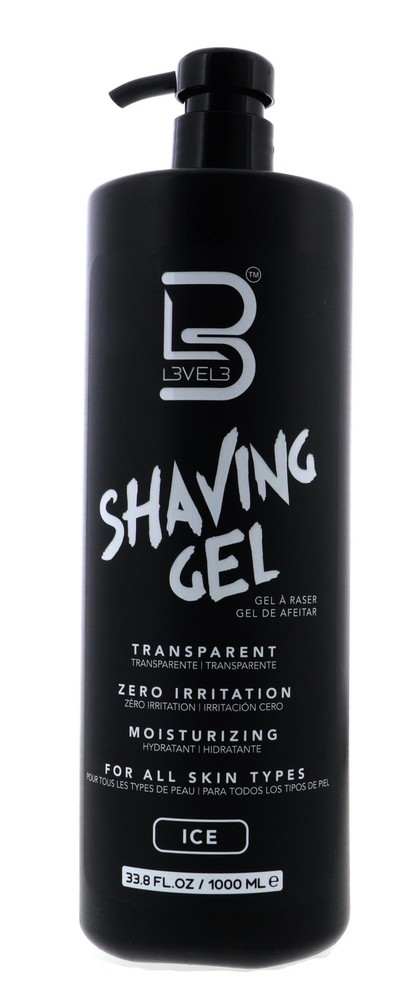 Level 3 Transparent Shaving Gel, Ice, 33.8 oz