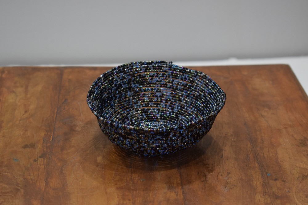 Baskets Indonesian Assorted Round Wire Beaded Baskets