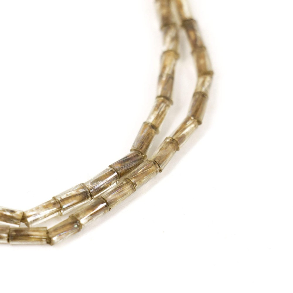Clear Cylindrical Trade Beads