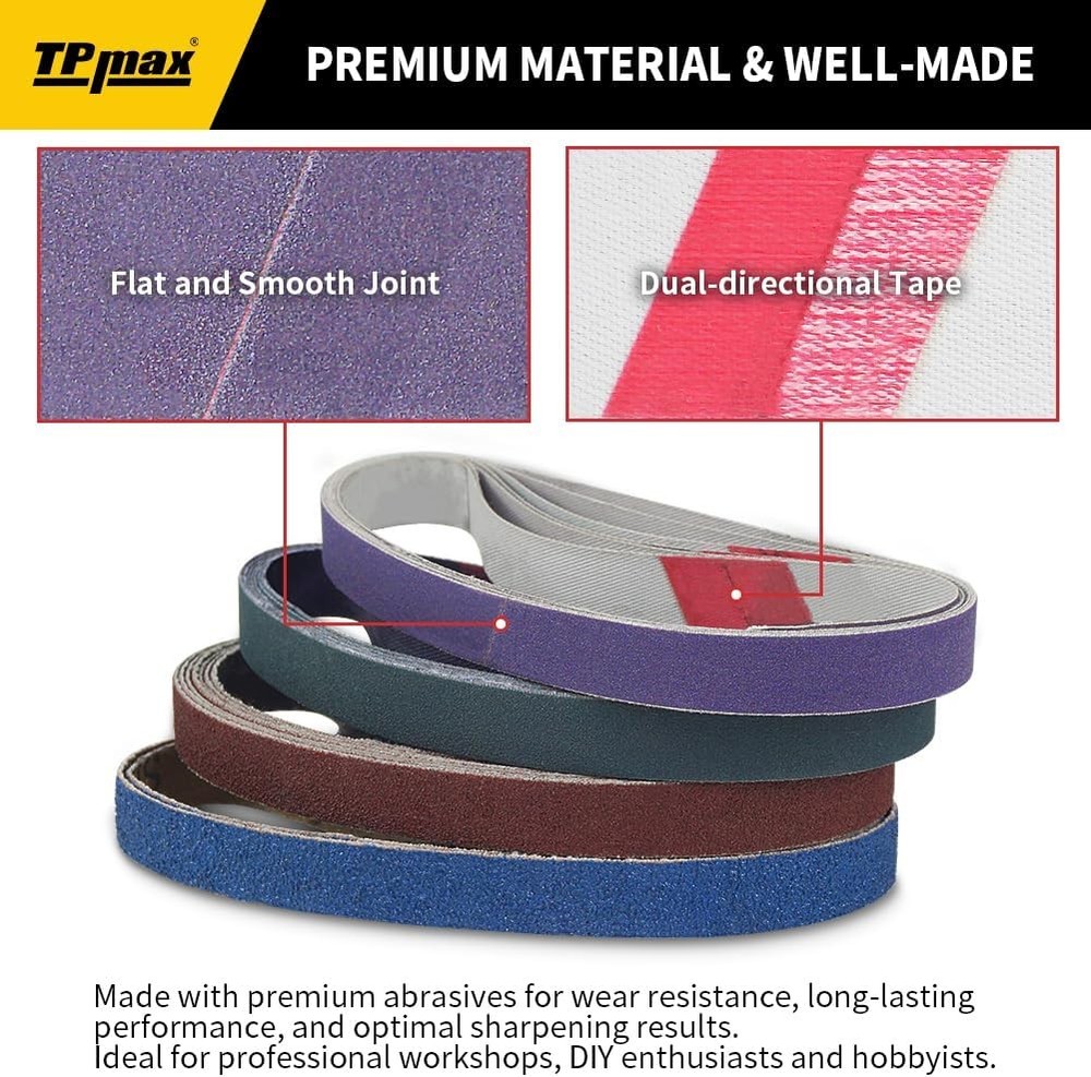 45-Piece 1/2" x 12" Knife Sharpener Sanding Belt Kit for Work Sharp Knife & Tool