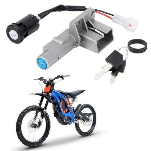 Motorcycle Ignition Key Switch Set, PSLER Ebike Ignition Switch with Key Fit
