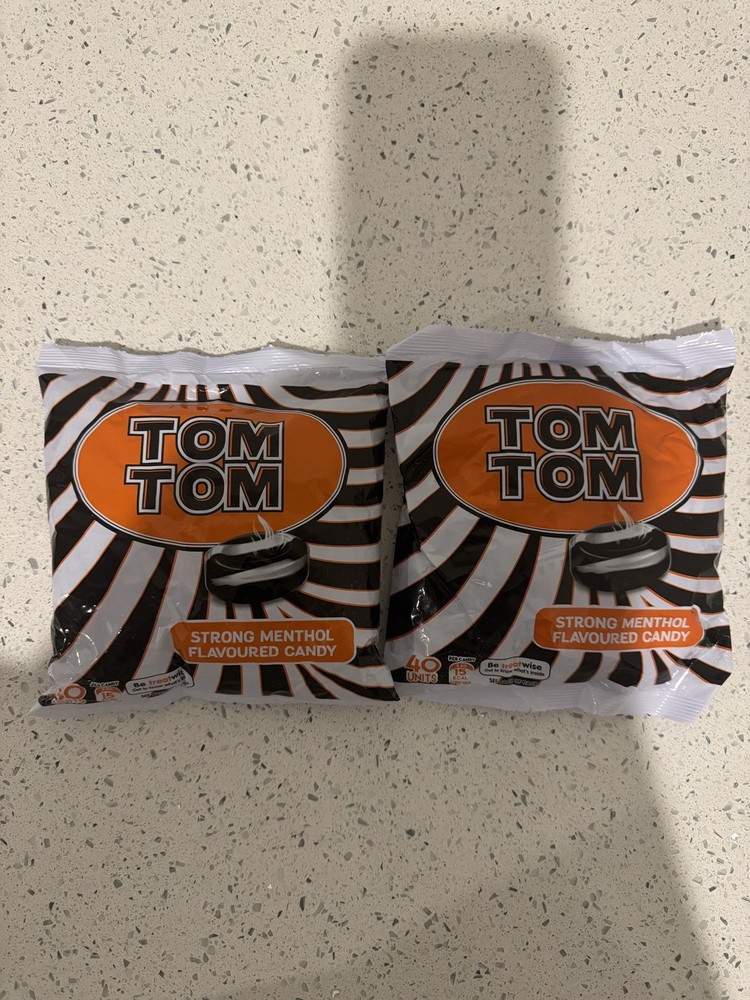 2 Packs Of Tom Tom Menthol Candy