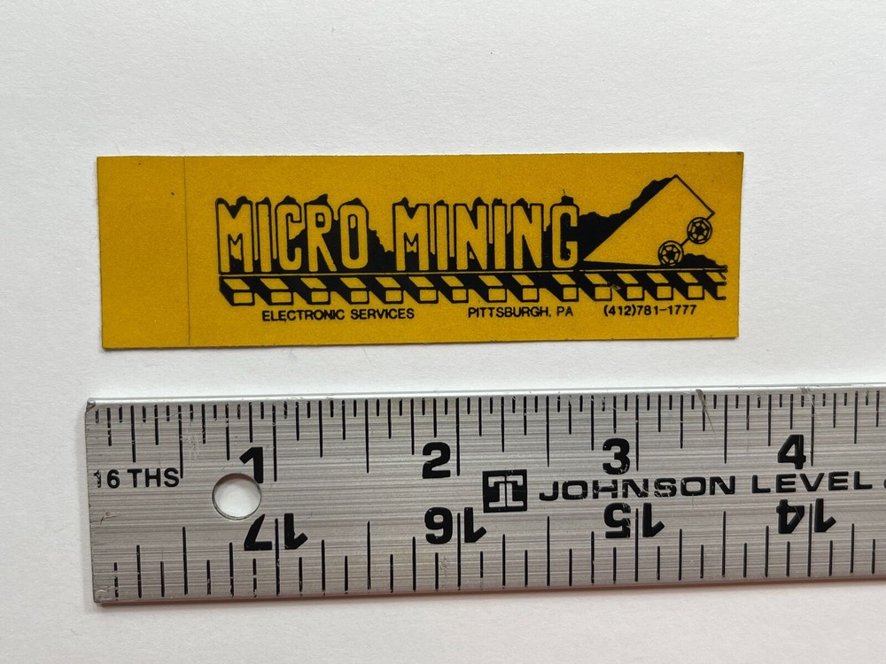 Vintage Electronic Services "Micro Mining" -Mining Sticker (3 Inches)