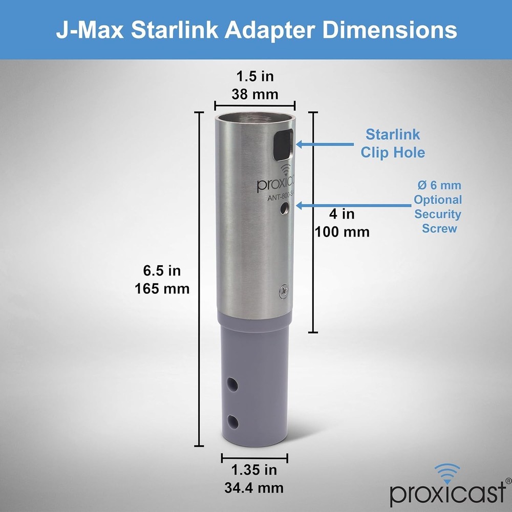 Elegant Starlink Gen2 Antenna Adapter for Secure J-Max Mounting Solutions