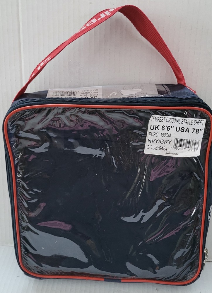 Shires Tempest Original Stable Sheet  Navy/Gray 78"