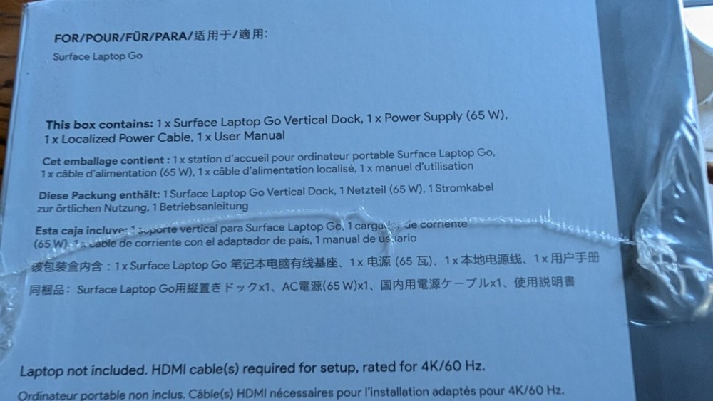 Brydge Surface Laptop Vertical Dock for Surface Laptop Go - Black