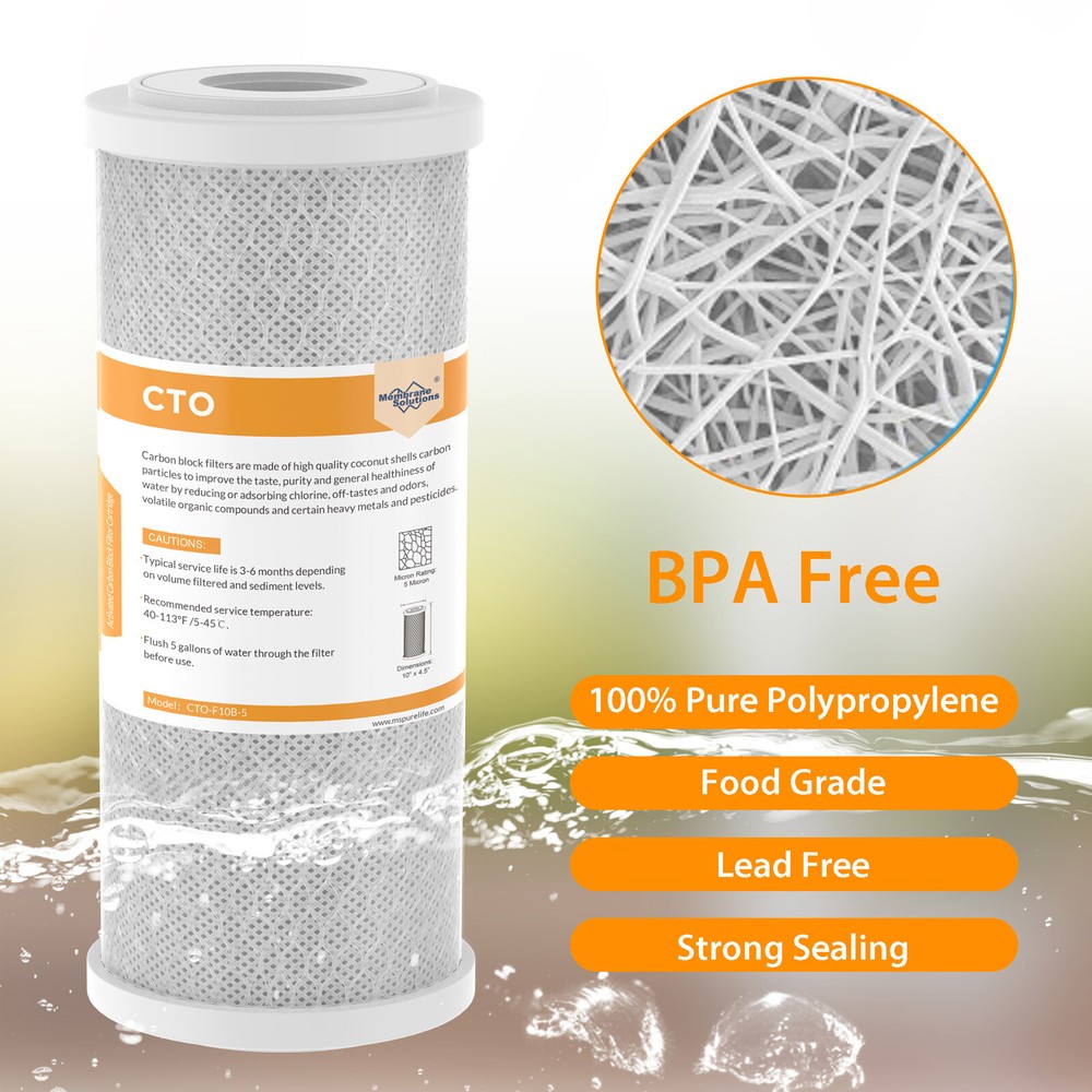 2Pack 10"x4.5" Whole House Big Block Filter for GE FXHTC, WRC25HD, GXWH35F, GNWH