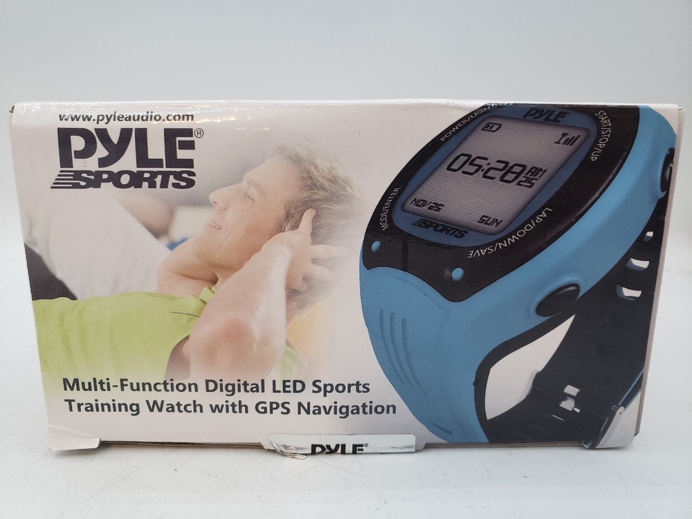 Pyle Sports Training Watch, Multi -function With Gps, PSGP310BL. Open Box, Blue.