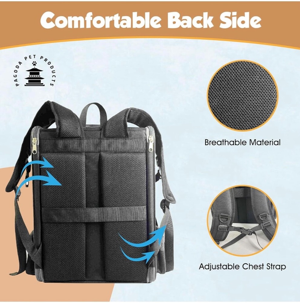 Cat backpack, cat carrier, pet backpack carrier, backpack for small dogs
