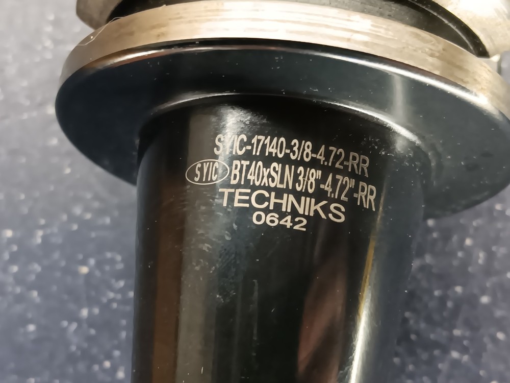 Techniks BT40 3/8" ID Solid End Mill Tool Holder SYIC 17140 CNCTooling .375