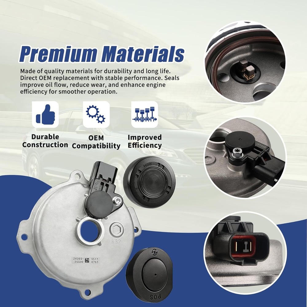 243602GGD0 Engine Variable Timing Solenoid with Sensor and 24351-2GGA and 24352-