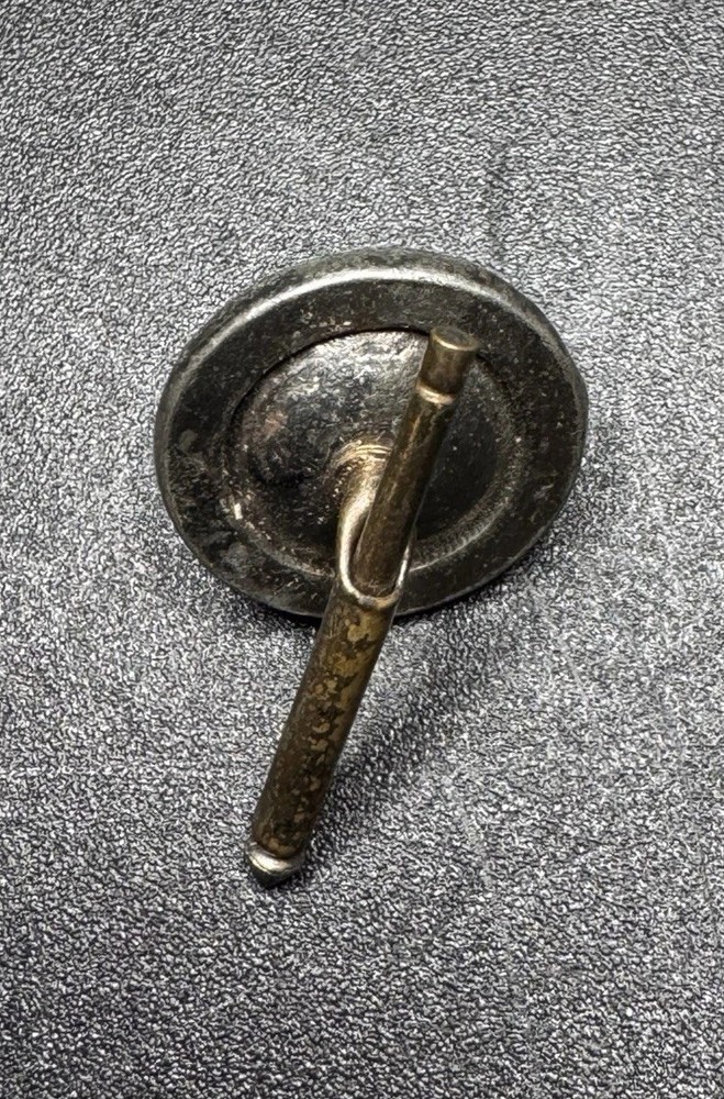 Antique Flower Top Spring Back Collar Stud / Shank Button – Brass Tone