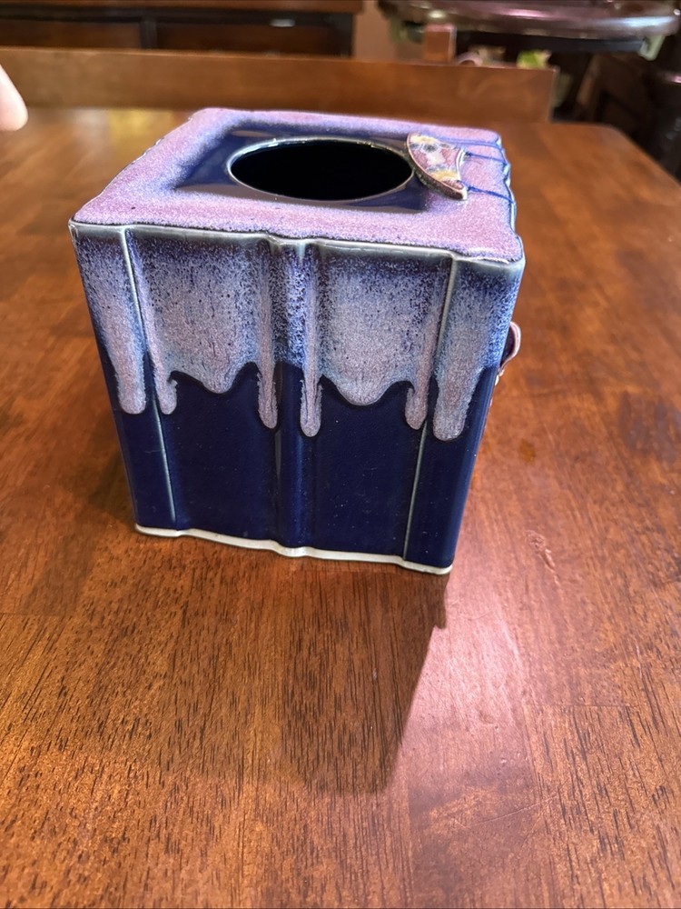 Handmade Studio Art Ceramic Tissue Box Cover